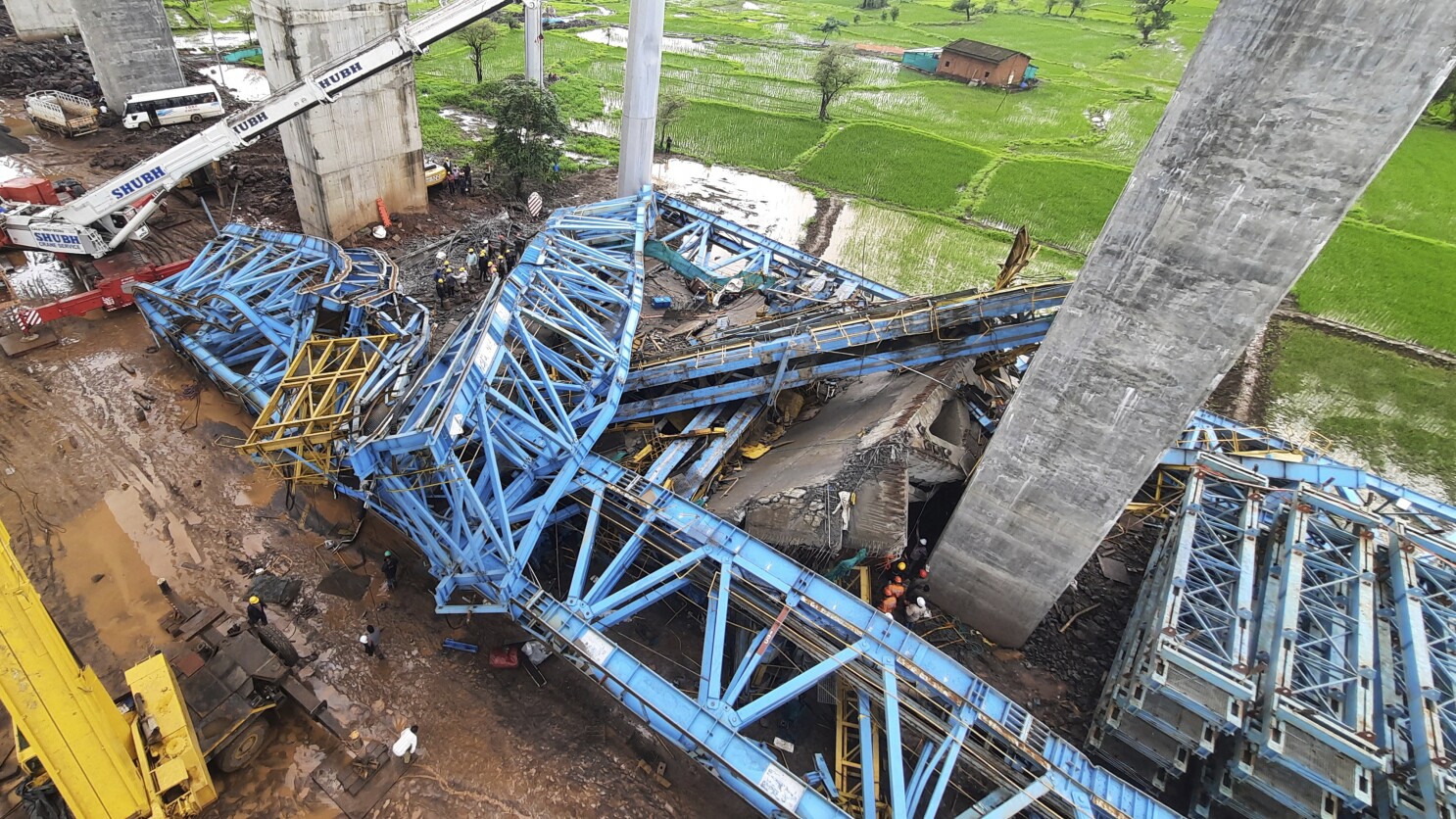 Crane collision on sale